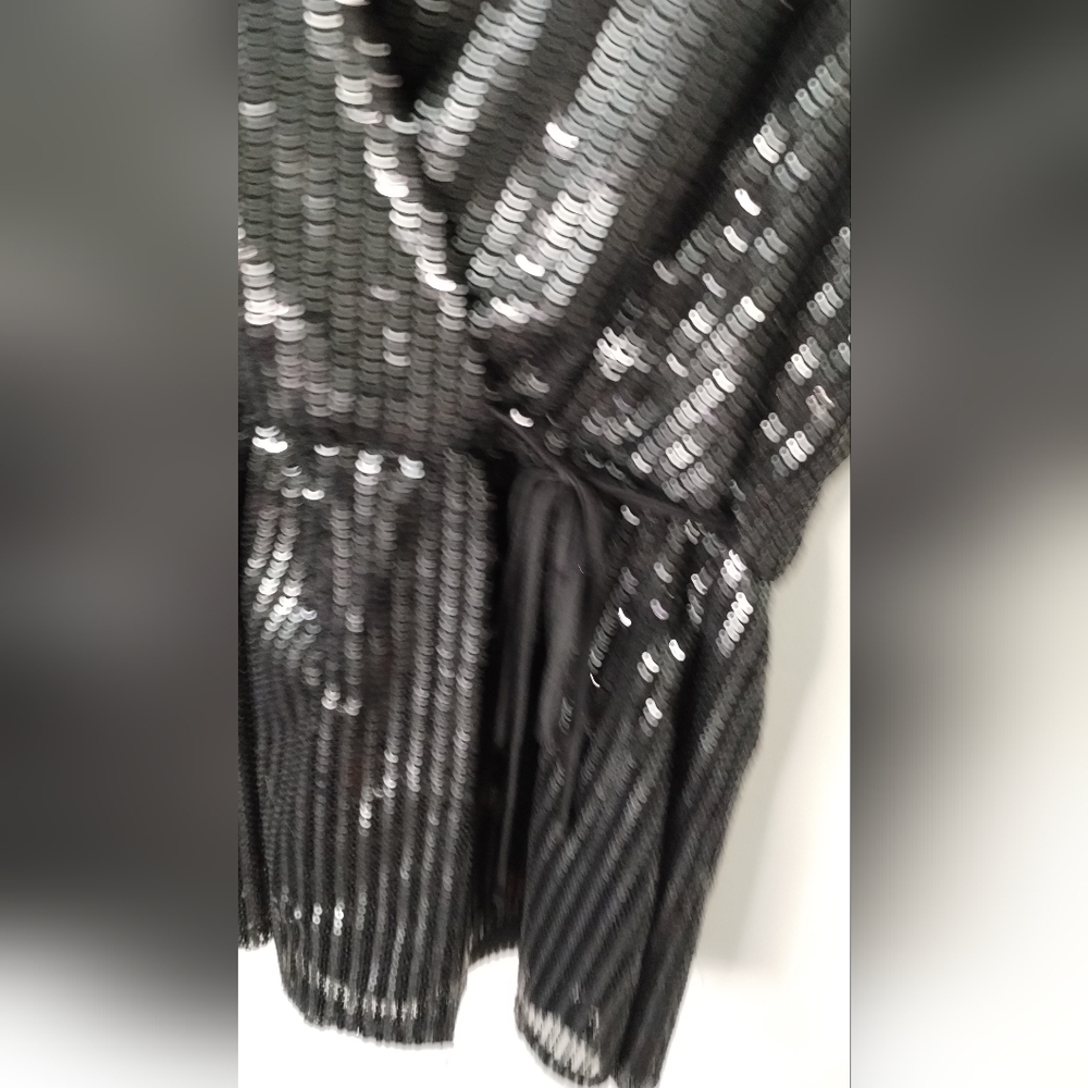 Gypsies and Moondust Black Sequined Top‎ Size Medium Holiday New Year's - Picture 5 of 9